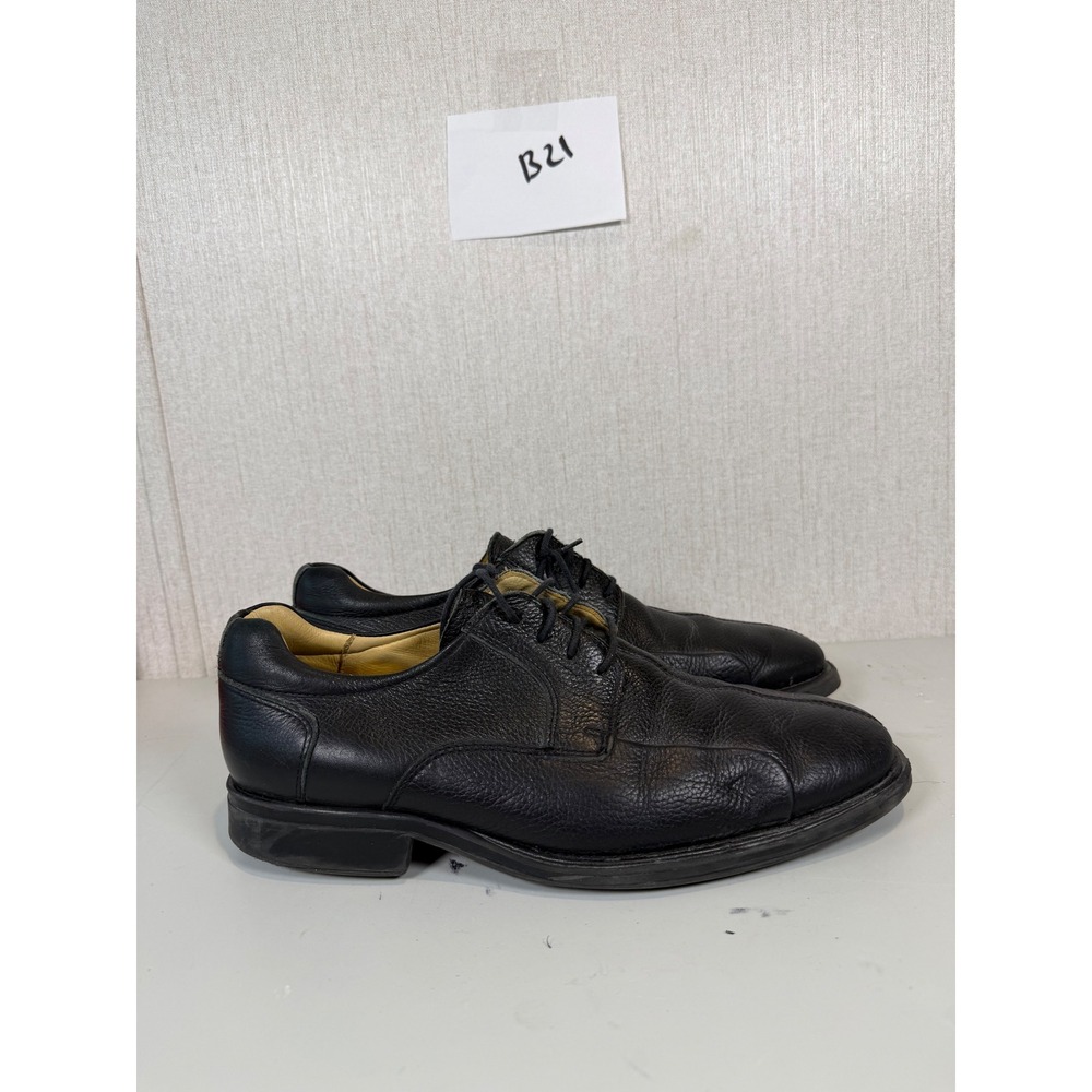 Belvedere Baybridge Men's Black Oxfords Dress Shoes Split Toe Leather Size 9.5M